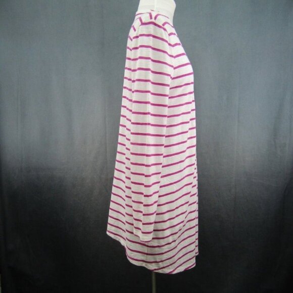 Chicos Ultimate Tee White Pink Long Open Cardigan Jacket Size S 0 Side Pockets - Picture 6 of 10